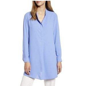Anne Klein $79 Peacock Blue Long Sleeve Tunic